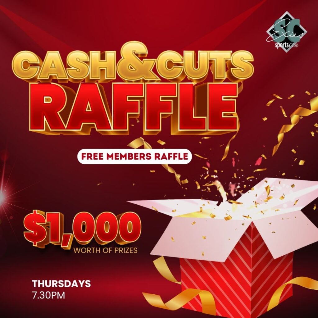 cash and cuts raffle sports club